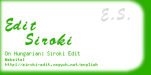 edit siroki business card
